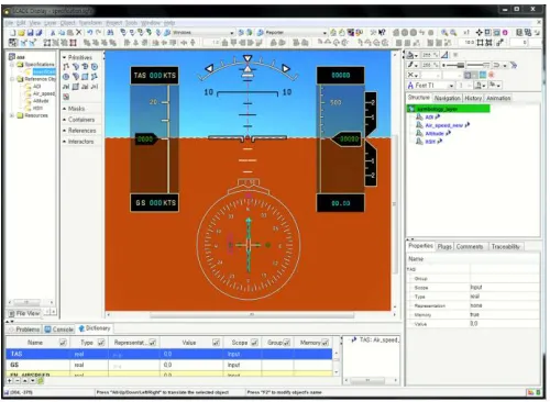 Fig. 6.  Design of instrument model with the SCADE Display.