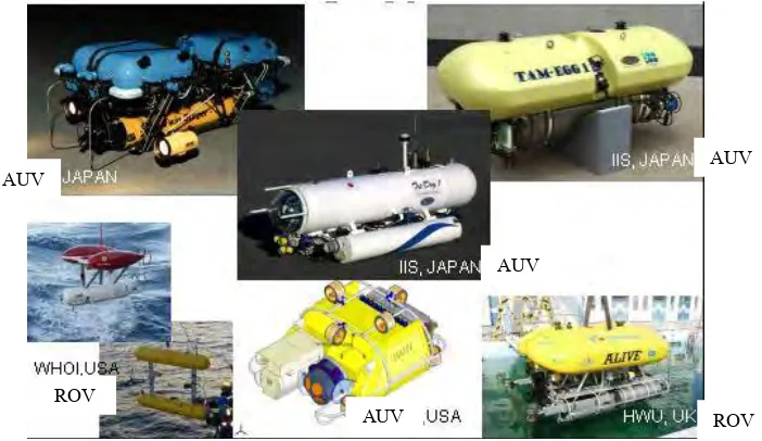 Figure 1.1: Types of Underwater Vehicle [1] 