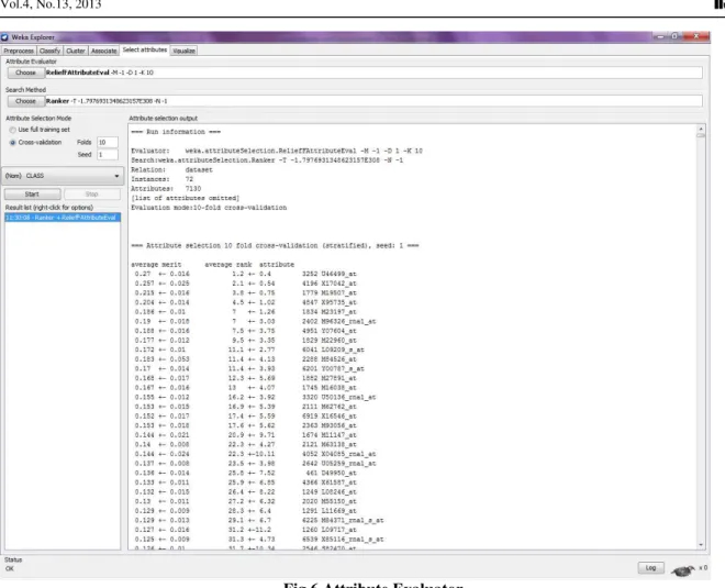 Fig 6 Attribute Evaluator 