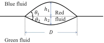 Figure 3: The shape of a liquid lens at equilibrium.