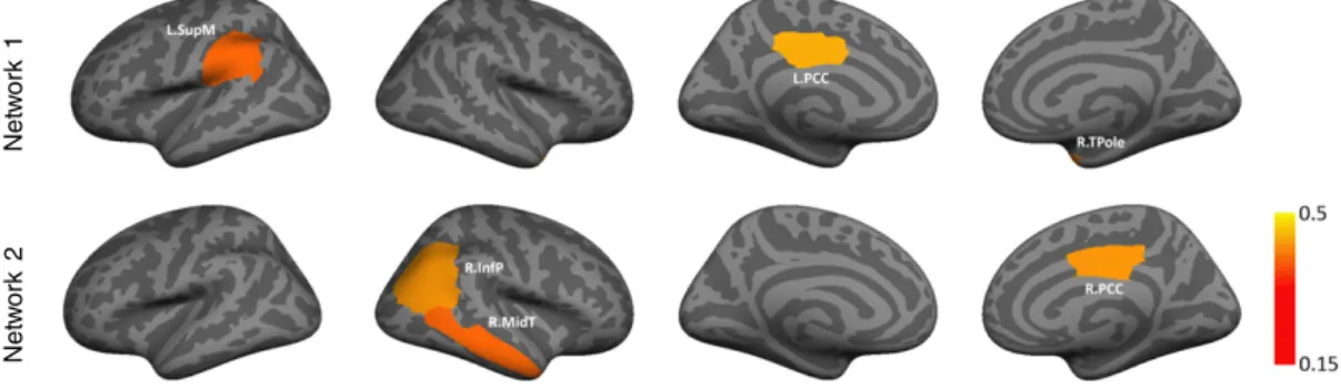 Fig. 7. Average marginal posterior probability q i across 50 random samplings from the ABIDE dataset