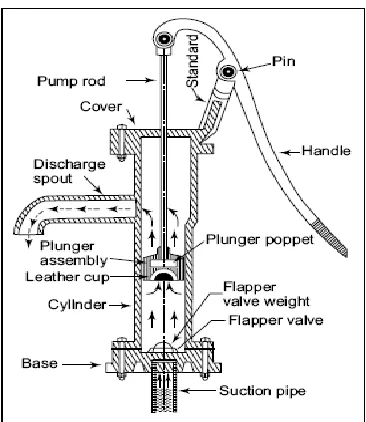 Figure 2.1: Example of positive displacement pump: Sectional view of head 