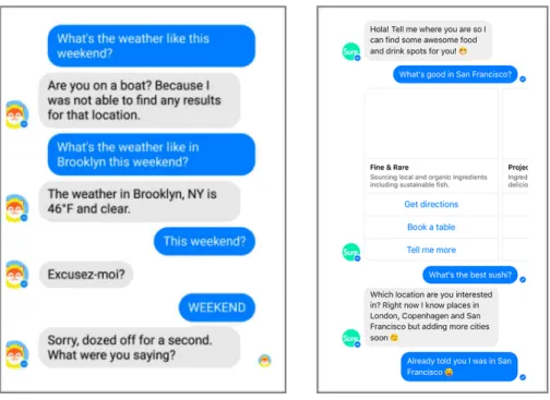 Figure 2.  Examples of chatbot failures (Texeira, 2019)