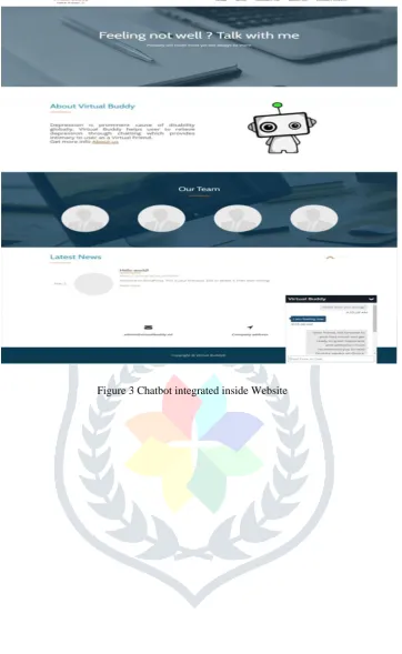 Figure 3 Chatbot integrated inside Website 