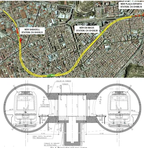 Fig. 6. Project plan and cross section.