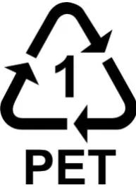 Figure 4: Recycled logo for PET plastic type. 