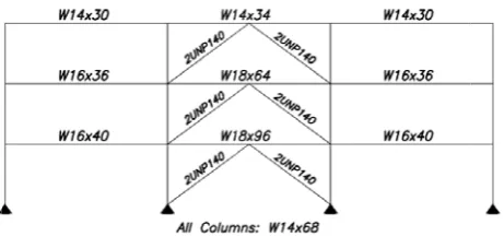 Fig. 5. 8-storey bbraced frame. 
