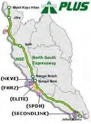 Figure 2.1: The North-South Expressway (NSE) 