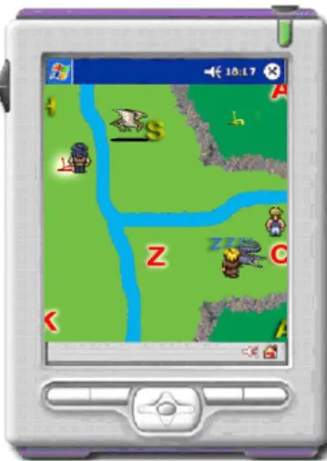 Figure 1. Role Game, a face to face CSCL multiplayer game. 