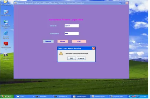 Figure 4.2 Intrusion Detection System Windows. 