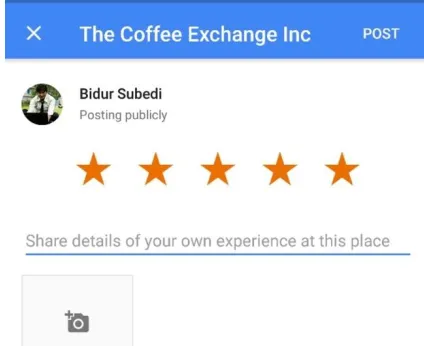 Figure 4: Specific Issue rating on Google Map 