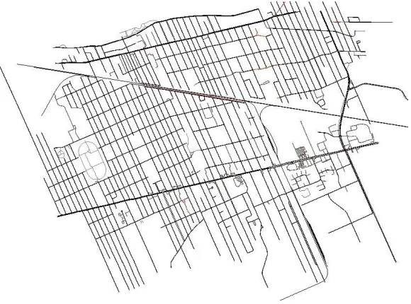 Figure 2.3 a map in .osm format as viewed in SUMO 