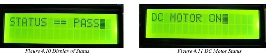 Figure 4.10 Display of Status  