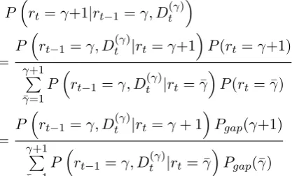 Figure 2: This ﬁgure illustrates the recursive up-dates of the posterior probability in the DBO-CPDmodel