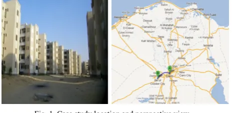 Fig. 1. Case study location and perspective view