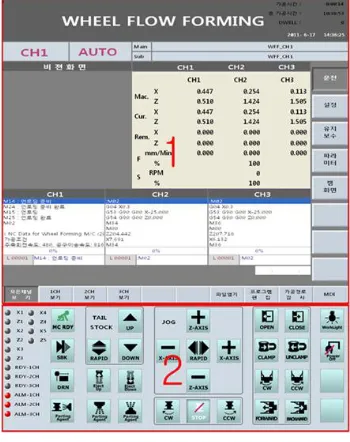 Fig. 6. Customized wheel flow-forming software 