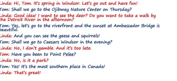 Figure 6: Conversation - Lesson Classware of Travelling 