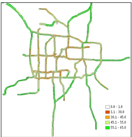 Figure 3-5 GIS Map of Truck Speed during PM Peak (2-7 PM) in 2012  3.2 Freight Node &amp; Freight Corridor 