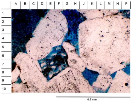 Fig. 1. SEM Analysis of Clay Material (OD2); Pores are filled by kaolinite  and illite material  
