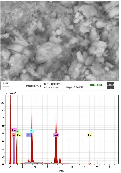 Fig. 7. Chart carbonate material, calcite (OD7) from software match 