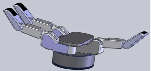 Fig. 1. Solid model of the proposed hand 