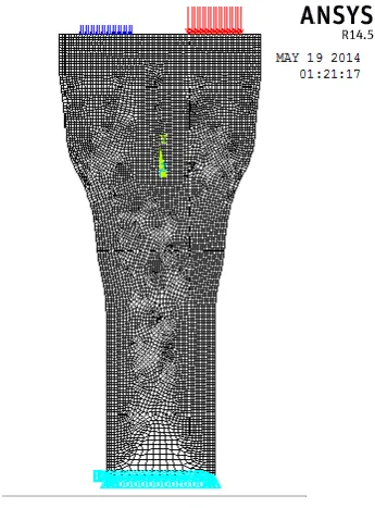 Fig. 4. The initial shape of cemented tibia tray  