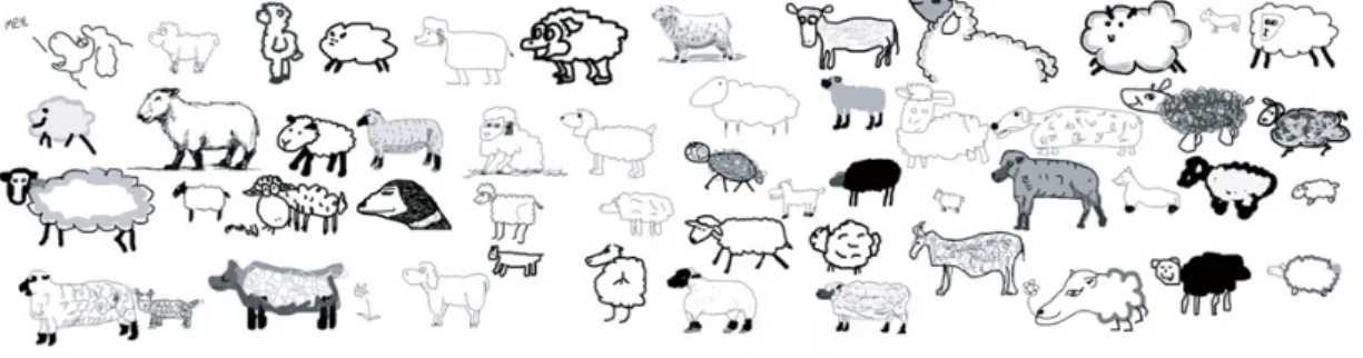 Figure 2.2: An example of drawing from The Sheep Market.