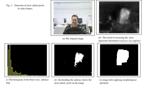 Fig. 2.   Detection of most salient pixels 