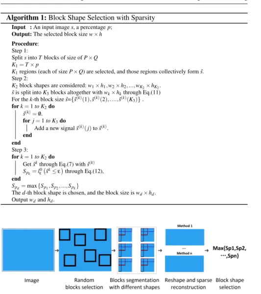 Fig. 2 Adaptive block selection based on sparsity.