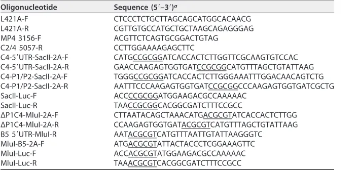 TABLE 2 Oligonucleotides used in the study