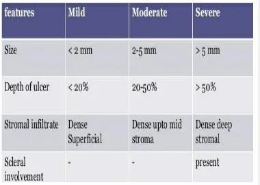 Figure No. 8 – Grading of Ulcer