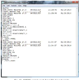 Fig. 17. ANSYS central crack Input File for polyamide  