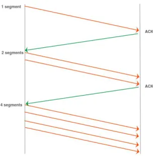 Figure 2.5 TCP Slow Start process