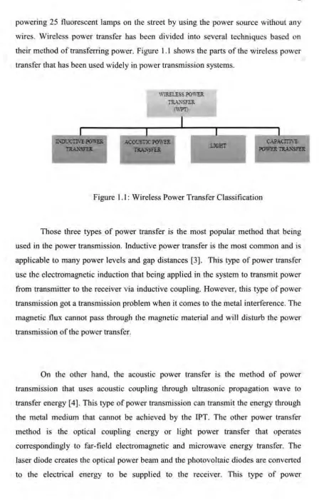 Figure 1.1: Wireless Power Transfer Classification 