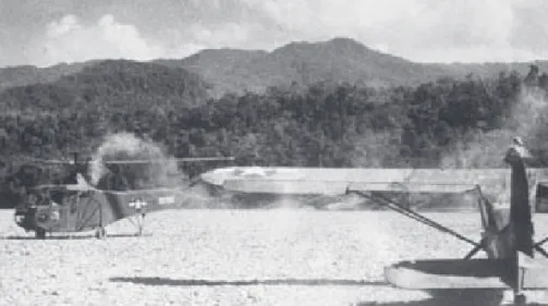 Figure 1.2  Sikorsky YR-4 en route to the first helicopter casevac in  Burma, 1945