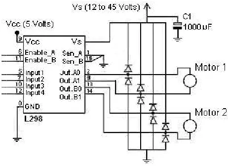 Figure 2.4: Driver and motor circuit 