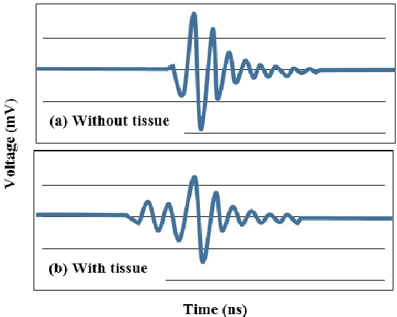 Figure 3.6: Illustration of the signal reflection in sound speed mode.  c0, c and Sref are the sound speed in water and tissue, and the reference signal respectively