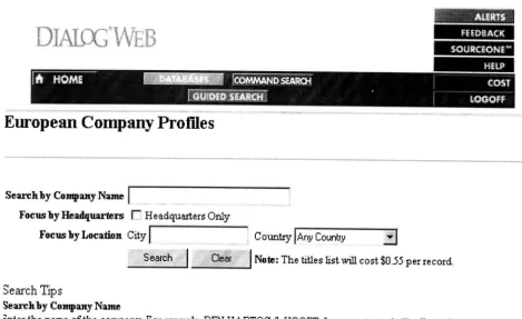 Figure 4 Guided search form for the end-user or novice searcher