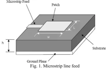 Fig. 1. Microstrip line feed 