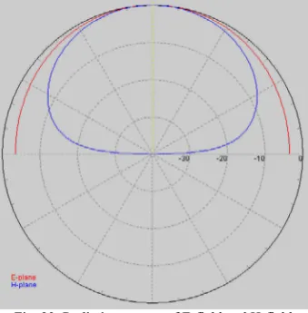 Fig. 23. Radiation pattern of E-field and H-field 