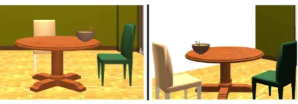 table” the system correctly places the cup on the
