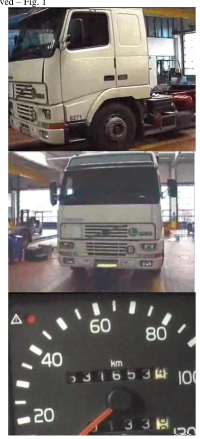 Fig. 1: Vehicle state in sight of visual inspection 