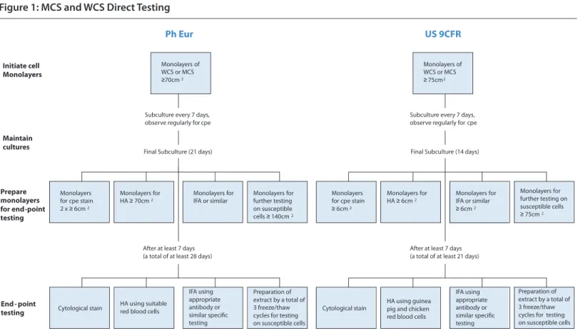 Table 2.  Stages of cell culture at which testing is performed