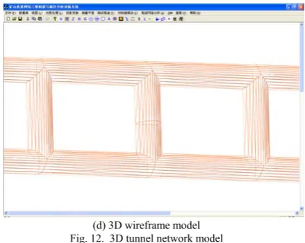 Fig. 12.  3D tunnel network model 