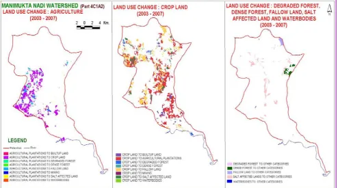 Figure 4.  Land use change detection map (2003-2007)  