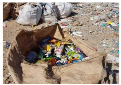 Figure 3. Recyclable materials from landfill site. 