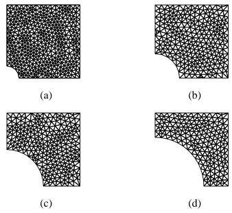 Fig. 1. A simply supported square plate with circular hole.