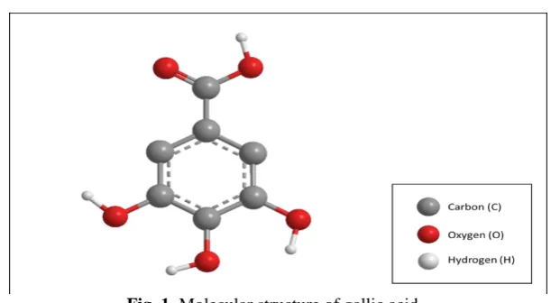 Fig. 1. Molecular structure of gallic acid. 