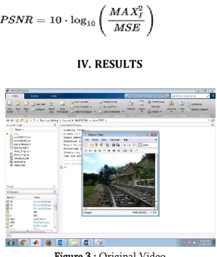 Figure 3 : Original Video 