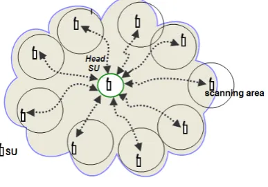 Figure 1.  Cognitive Radio Network Architecture 